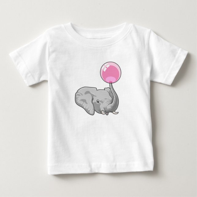 Elephant mit Balloon Baby T-shirt (Vorderseite)