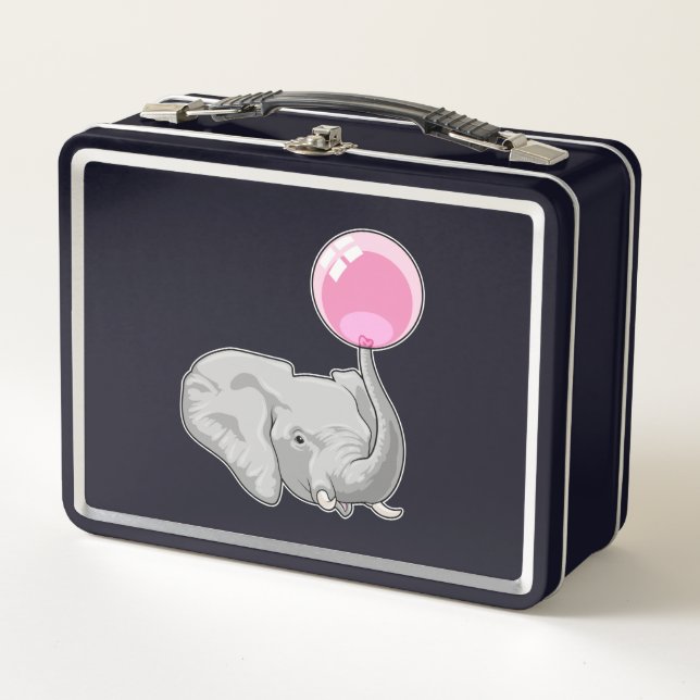 Elephant mit Balloon Metall Brotdose (Vorderseite)