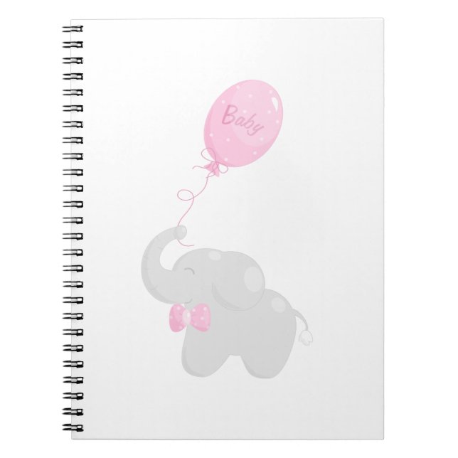 Elephant mit Balloon Notizblock (Vorderseite)