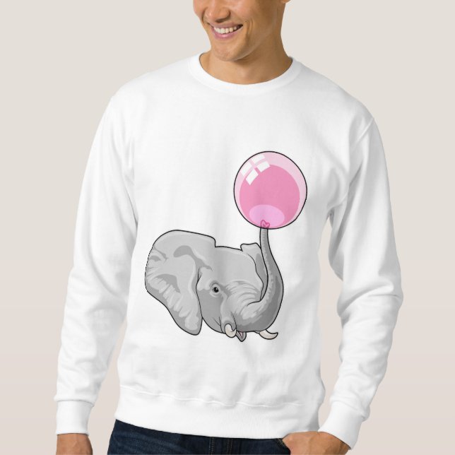 Elephant mit Balloon Sweatshirt (Vorderseite)