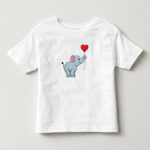 Elephant mit Heart Balloon Kleinkind T-shirt