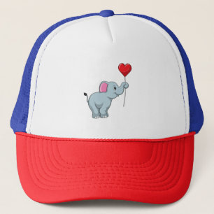 Elephant mit Heart Balloon Truckerkappe