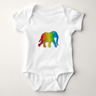 Elephant mit Pixeln Baby Strampler