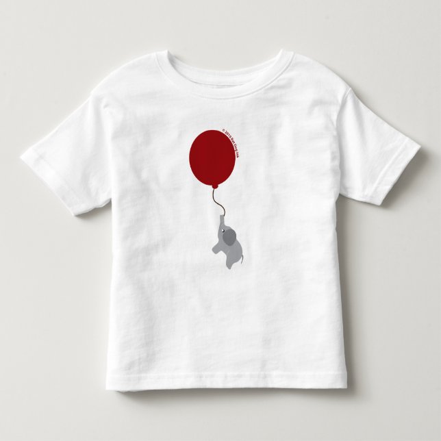 Elephant mit Red Balloon Shirt (Vorderseite)