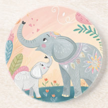 Elephant Mom and Baby
