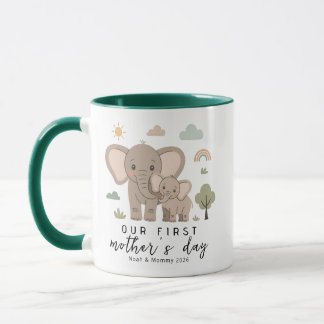 Elephant Mom Baby First Mothers Day Design Tasse