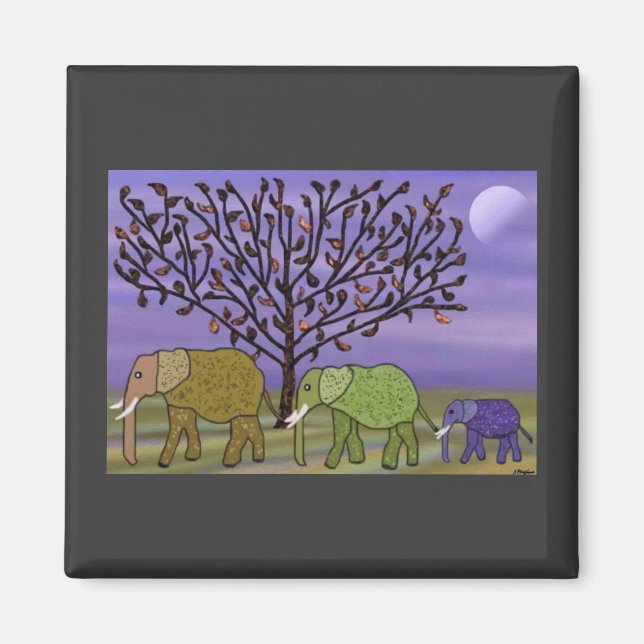 Elephant Moon Magnet (Vorne)