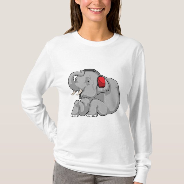 Elephant Music Headphone T-Shirt (Vorderseite)