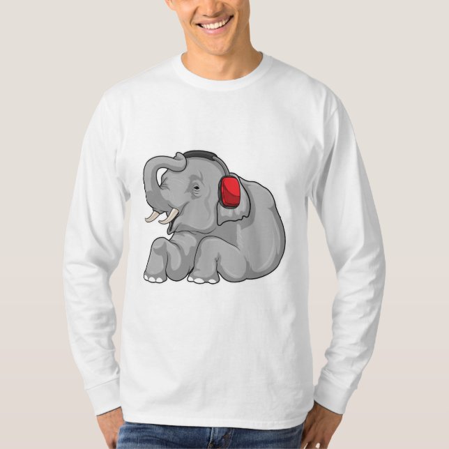 Elephant Music Headphone T-Shirt (Vorderseite)