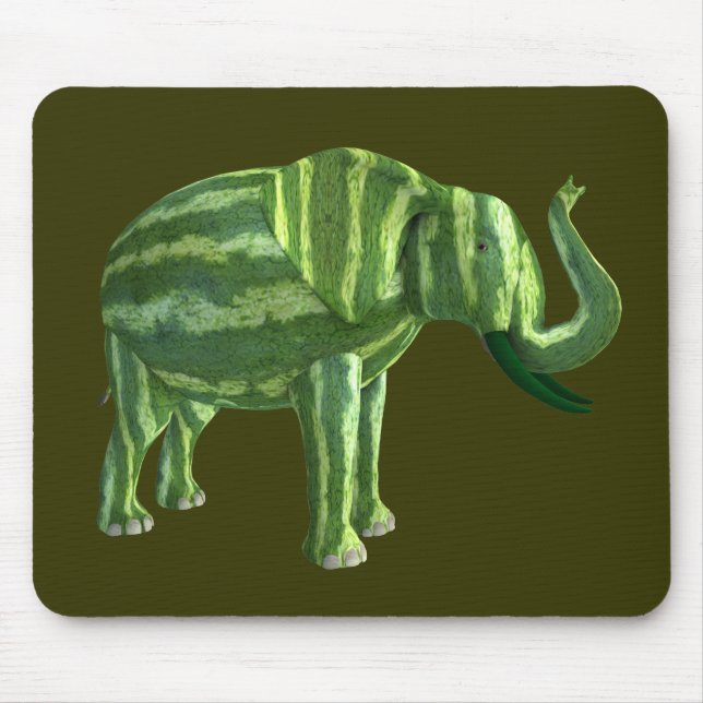 Elephant National Watermelon Day Mousepad (Vorne)