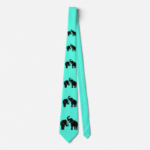 Elephant Neck Tie Aquamarin oder Farbe auswählen Krawatte
