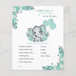 Elephant Neutral Baby Shower Game
