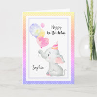 Elephant Niedliche Geburtstag Girl Custom Personal