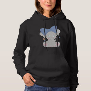 Elephant Niedliche Tiere Blaue Elefanten für Kinde Hoodie