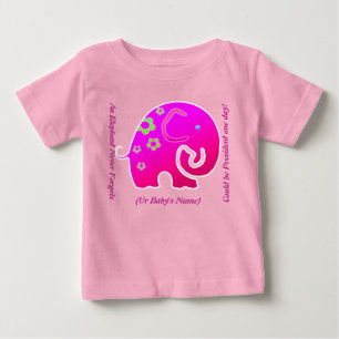 Elephant Niemals vergisst (Personalisiert Onsie) Baby T-shirt