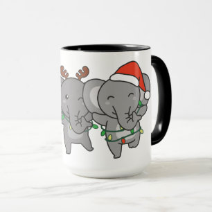 Eléphant Noël Animaux mignons Mug