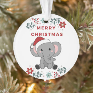 Eléphant Noël Neige Hiver Animaux Eléphants