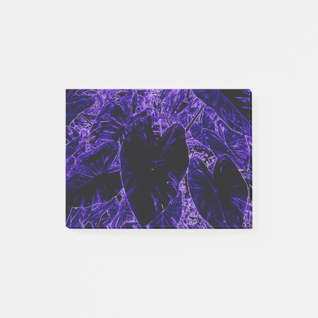 Elephant Ohrleaf Tief Lila Post-it Klebezettel (Vorderseite)