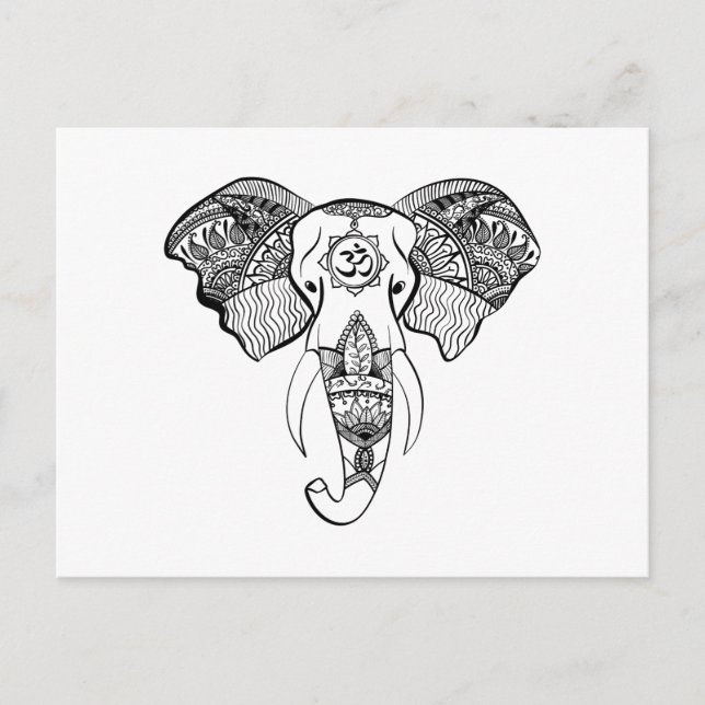 Elephant Om Postkarte (Vorderseite)