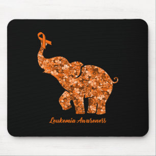 Elephant Orange Ribbon Leukämie Bewusstsein Mousepad