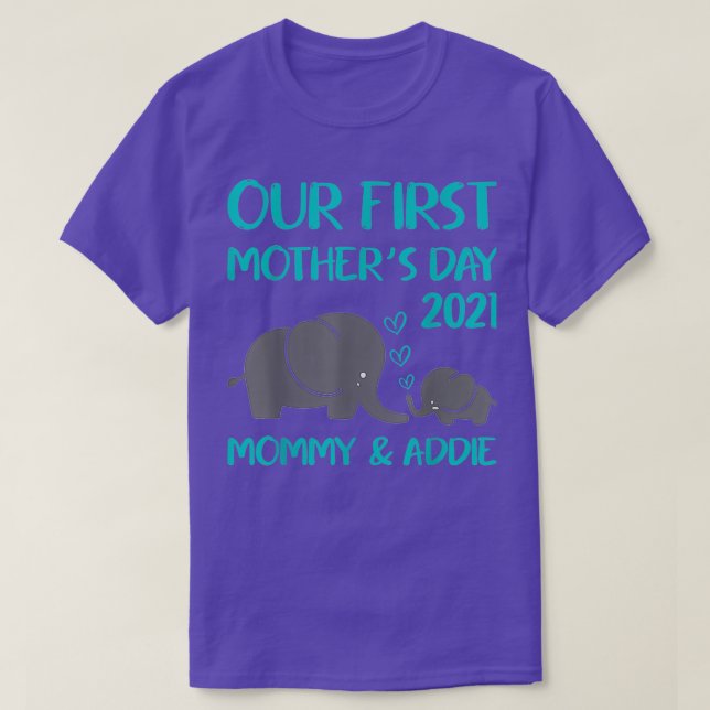 Elephant Our First Mothers Day  T-Shirt (Design vorne)
