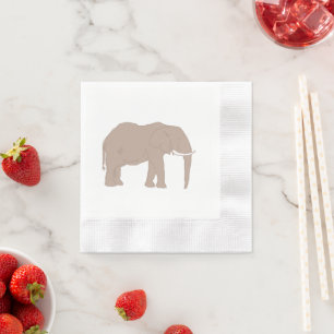 Elephant Painting African Safari Serviette