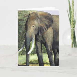 Elephant Painting Card Feiertagskarte