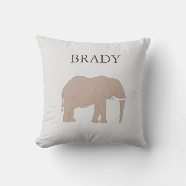 Elephant Painting Safari Illustration Throw Kissen (Vorderseite)