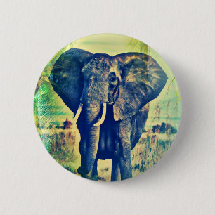 Elephant Palms Button