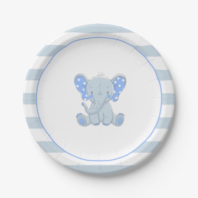Elephant Paper Plate - Junge Pappteller (Vorderseite)