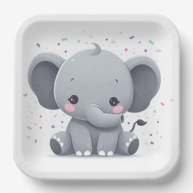 Elephant  pappteller (Vorderseite)