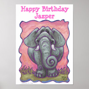 Elephant Party Center Poster