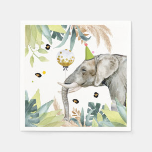 Elephant Party Tiere Geburtstag Zoo Safari Serviette