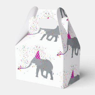 Elephant Partying - Tiere mit Party Geschenkschachtel