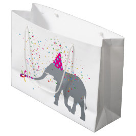 Elephant Partying - Tiere mit Party Große Geschenktüte