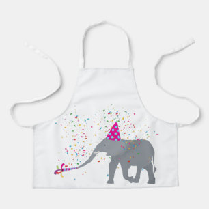 Elephant Partying - Tiere mit Party Schürze