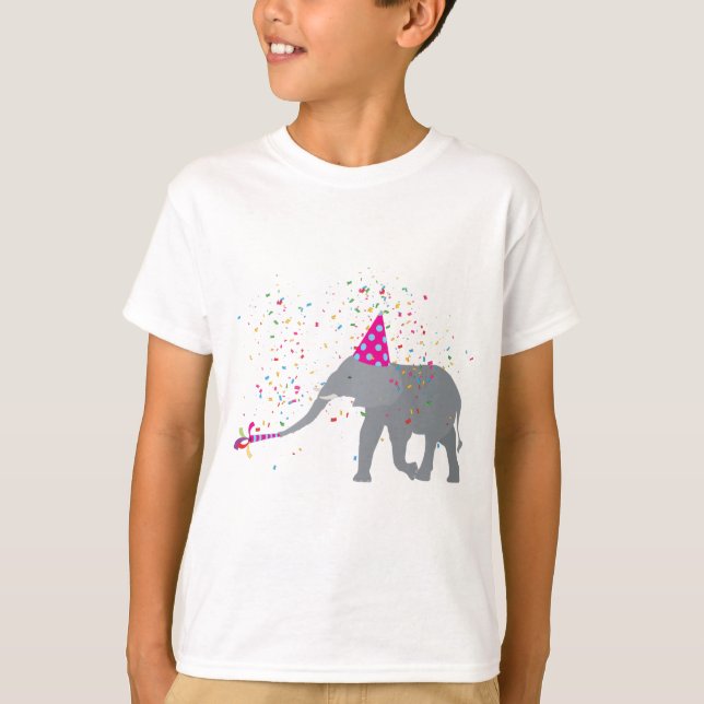Elephant Partying - Tiere mit Party T-Shirt (Vorderseite)