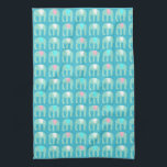 Elephant Pattern Aqua Blue Geschirrtuch<br><div class="desc">Dekorieren Sie Ihre Küche mit diesem coolen Handtuch. Macht ein großartiges Haus-Erwärmung,  Geburtstag oder Hochzeitsgeschenk! Sie können ihn anpassen und auch Text hinzufügen. Karo in meinem Shop für viel mehr Farben und Muster!</div>