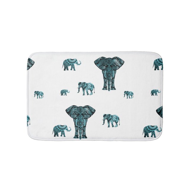 Elephant Pattern Badematte (Vorderseite)