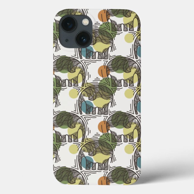 Elephant Pattern Case-Mate iPhone Hülle (Rückseite)