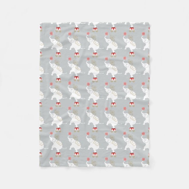 Elephant Pattern Fleece Blanket (Vorderseite)