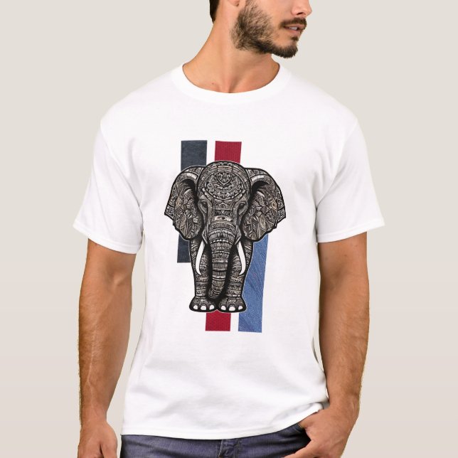Elephant Pattern T-Shirt (Vorderseite)