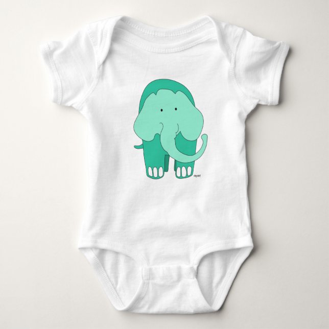 Elephant Personalisiert Baby Strampler (Vorderseite)