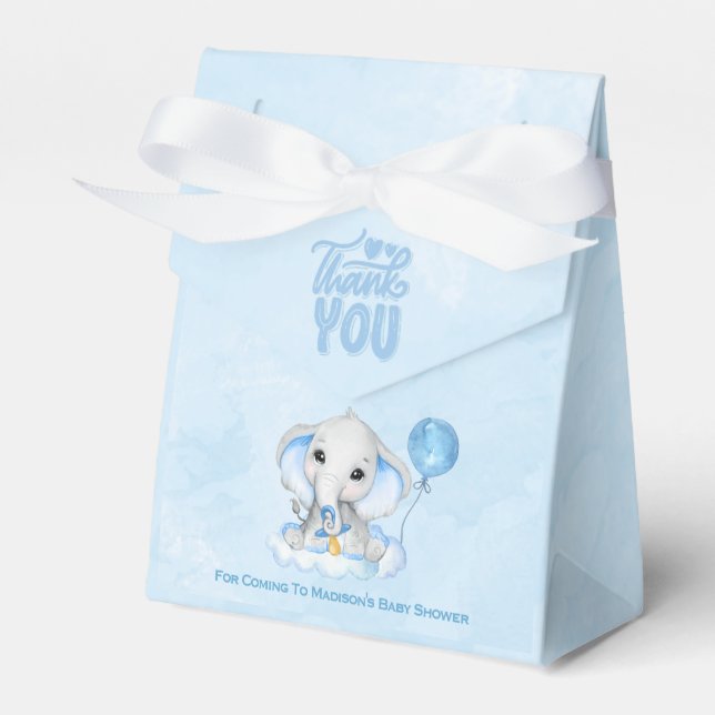 Elephant Personalisiert Boys Babydusche Geschenkschachtel (Vorderseite)