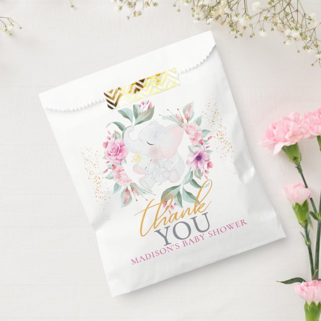 Elephant Personalisiert Elegant Girl Dusche Geschenktütchen (Versiegelt)