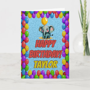 Elephant Personalisiert Fun Gruß Geburtstag Karte