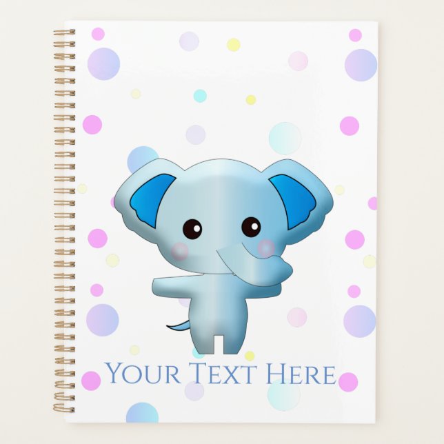 Eléphant petit garçon bleu mignon (Devant)