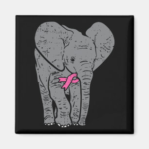 Elephant Pink Ribbon Brustkrebs Aufklärung Magnet