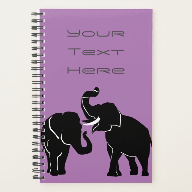 Elephant Planner Benutzerdefinierter Textname Planer (Vorderseite)