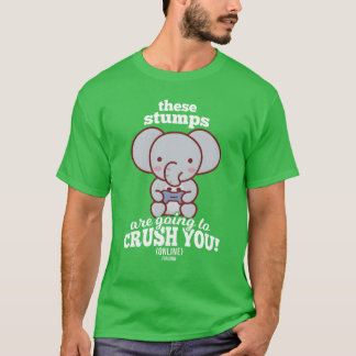 Elephant plays video games vintage T-Shirt